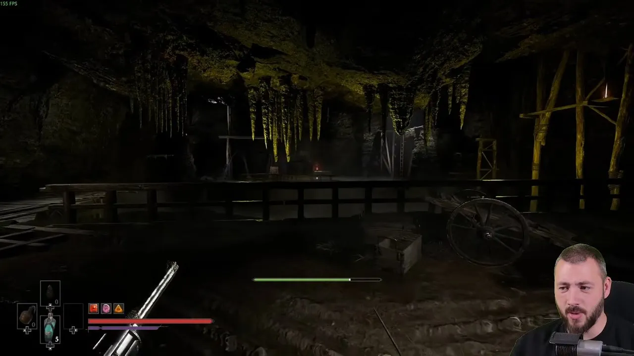 Valor Mortis ambers Surplus cave crossing with wooden walkways