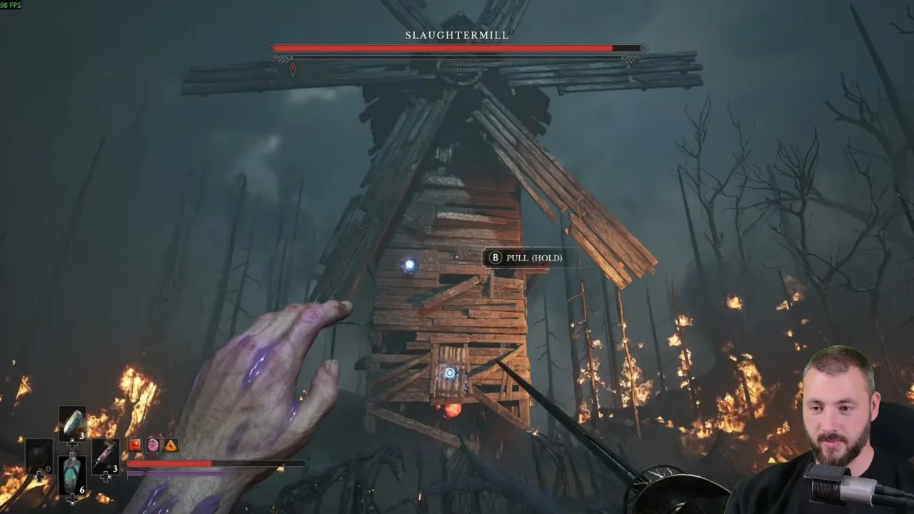 Valor Mortis bosses: PULL HOLD prompt and blue target on Slaughtermill